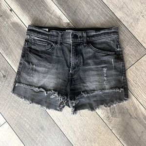 Express High Rise black denim shorts - size 4